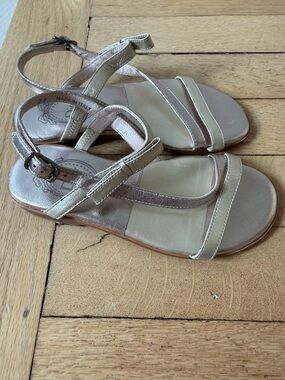Dior Kids Metallic Leather Strappy Sandals - Gold